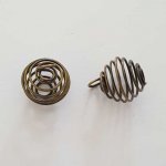 Gaiola de contas de mola em espiral 19 mm Bronze N°04