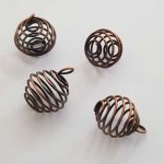 Gaiola de contas de mola em espiral 20 mm Cobre N°07