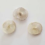 Conta espiral prateada de 18 mm N°03