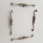 Barra para fecho de metal prateado N°04