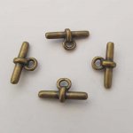 Barra para fecho de metal prateado N°19 Bronze