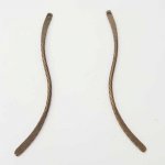 Barra de metal curvada Haste Prata 1 anel N°02 Bronze