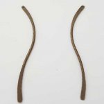 Barra de metal curvada Haste prateada 1 anel N°03 Bronze