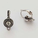 Suporte para brincos Dormeuse N°103-02 x 1 par Prata