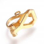 Suporte para brincos Clip de aço inoxidável N°05 x 1 par banhado a ouro