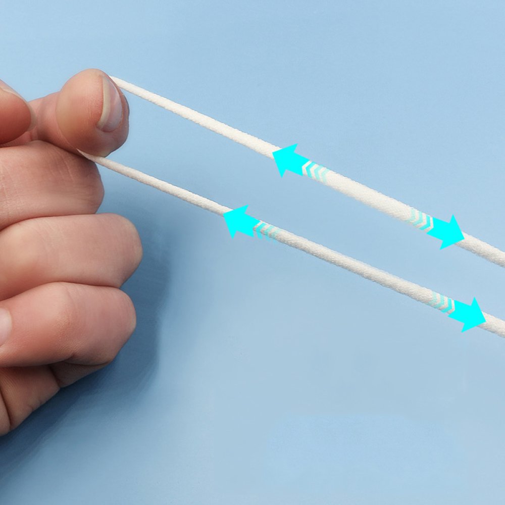 Máscara elástica de poliéster redonda 2,2 mm Branco x 20 metros
