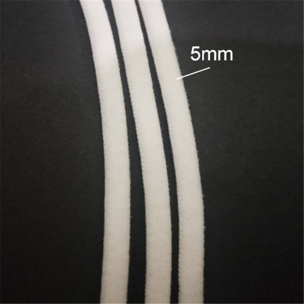 Máscara elástica de poliéster redonda branca 5 mm a 10 cm