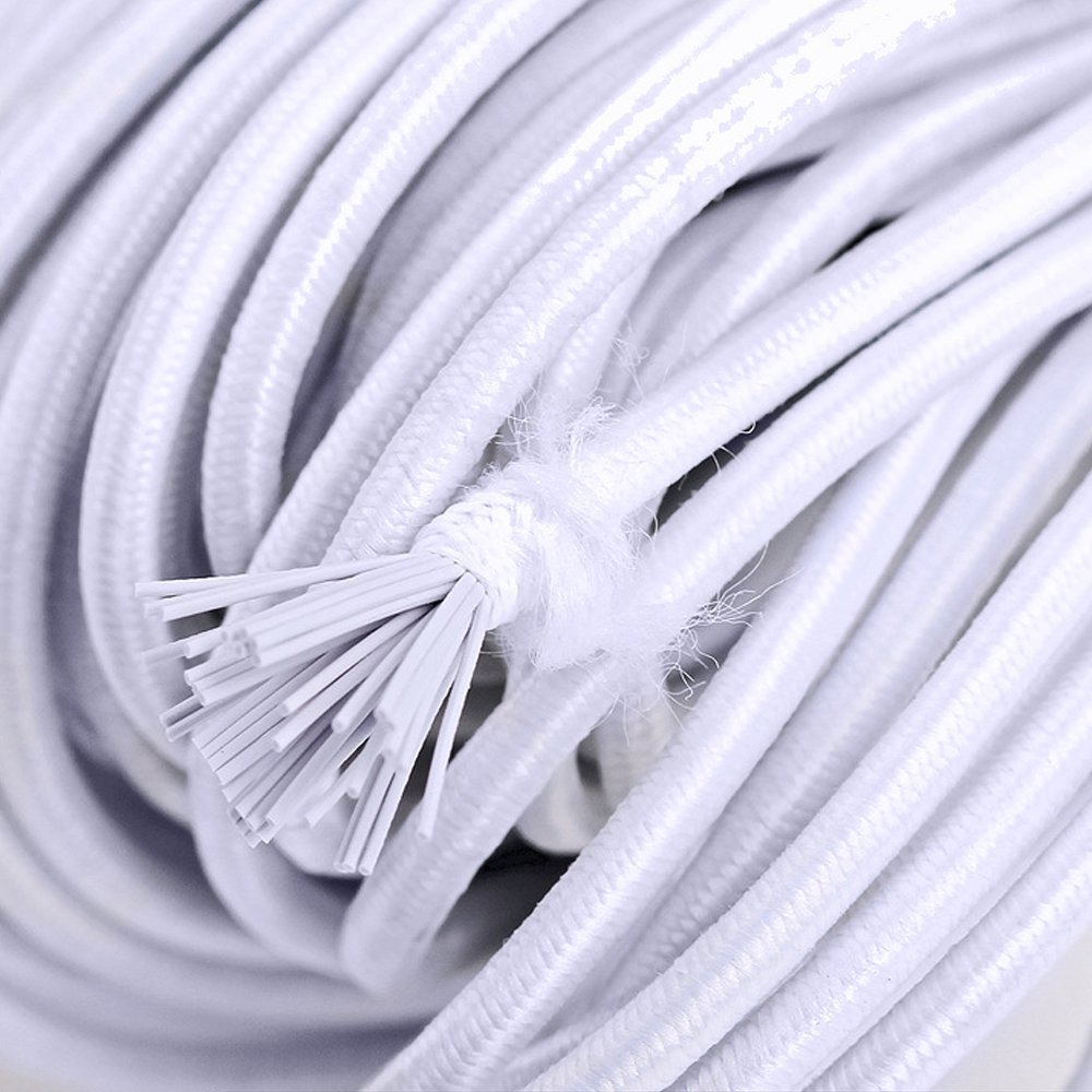 Máscara elástica redonda 2,5 mm Branco a 10 cm