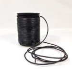 50m diâmetro do cordão de couro redondo 2mm preto