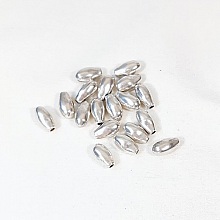 Lot embouts de cordon forme larme coloris argent