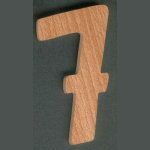 Número 7 ht 10cm marcação de madeira