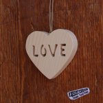 AMOR coração de madeira, coração de S. Valentim, decoração de casamento, presente de casamento de madeira ou baile de Natal original, muito natural