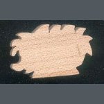 Figurina de Herisson, miniatura de madeira maciça, tema florestal, natureza, feito à mão, ornamentação de scrapbooking