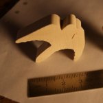 Figurinha de pássaro, pomba, pomba-tartaruga miniatura em madeira