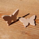 Figurinha borboleta miniatura para decorar, lazer criativo, scrapbooking, madeira maciça feita à mão