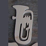 Decoração de casamento com tema de música tuba de 3mm