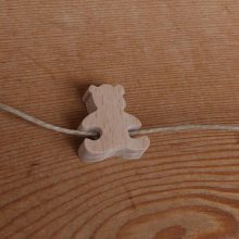 ursinho de peluche de madeira H para decorar colar de criança