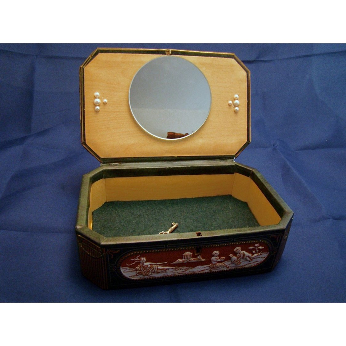 Caixa de Jóias Vintage com fechadura