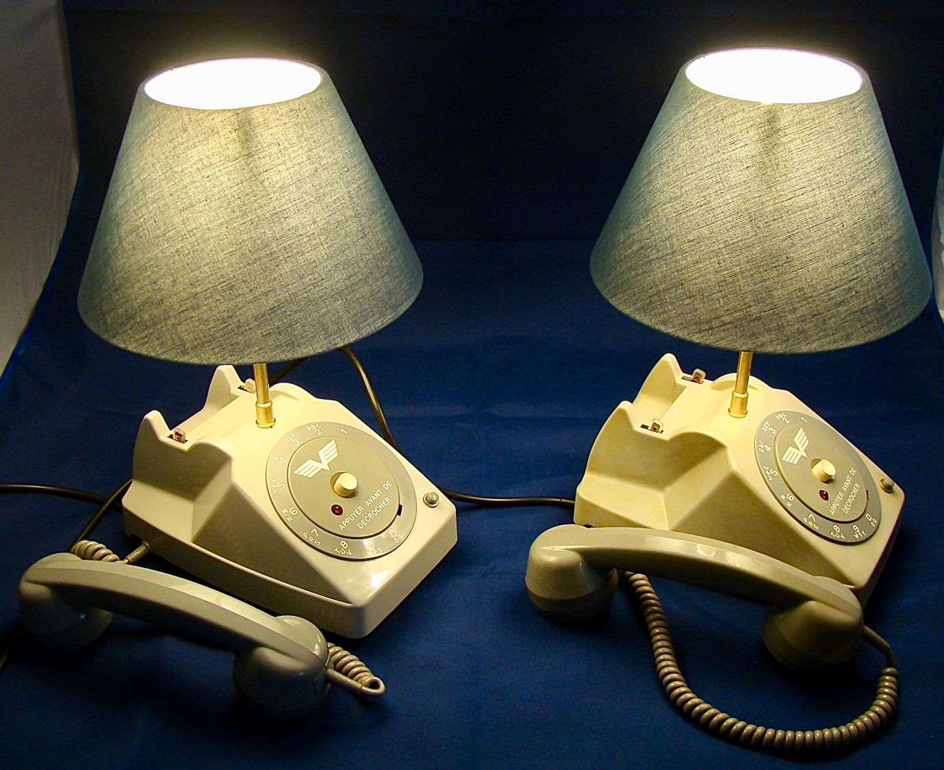 conjunto de candeeiros de cabeceira de telefone aéreo 