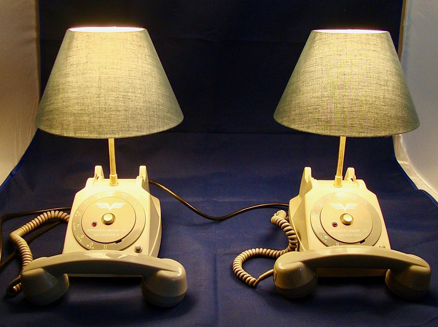 conjunto de candeeiros de cabeceira de telefone aéreo 