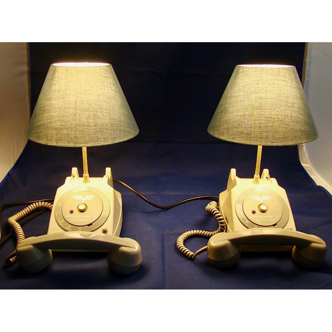 conjunto de candeeiros de cabeceira de telefone aéreo 