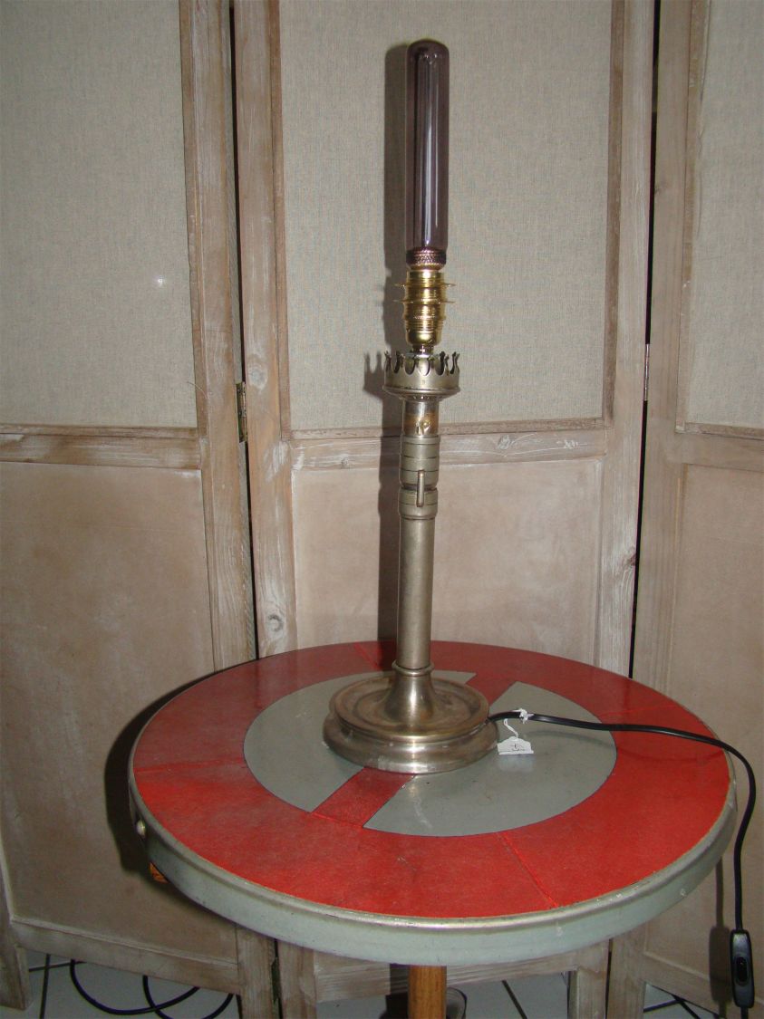 Candeeiro de vela de latão antigo estilo EDISON