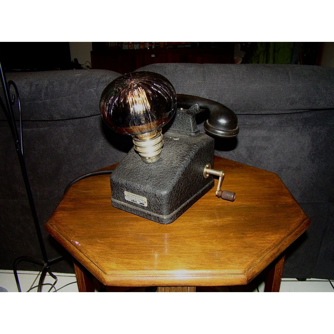 Lâmpada telefónica retrorreflectora steampunk