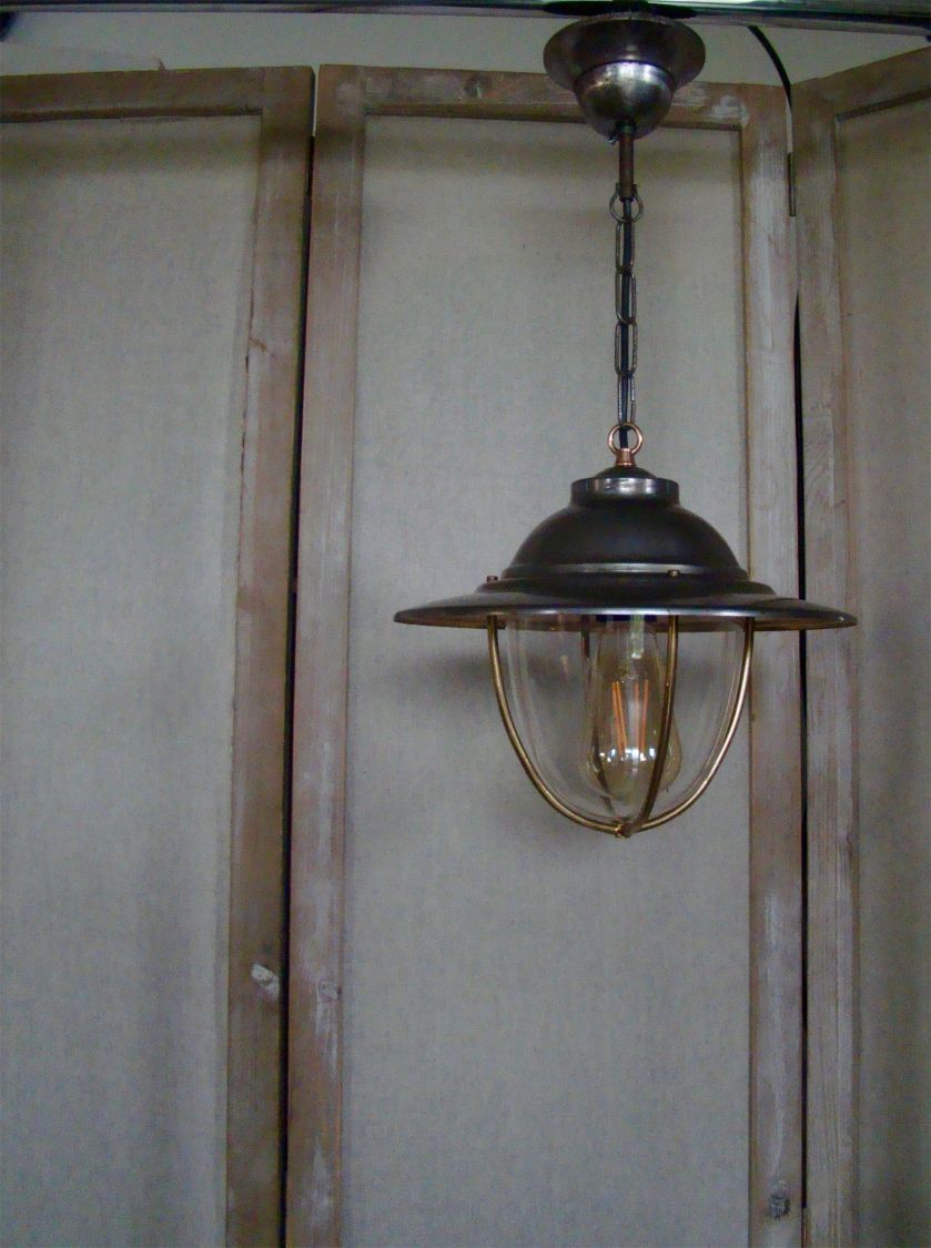 grande candelabro de suspensão do tipo industrial de aço !