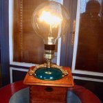 Candeeiro de moinho de café antigo EDISON