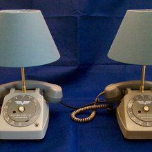 conjunto de candeeiros de cabeceira de telefone aéreo 
