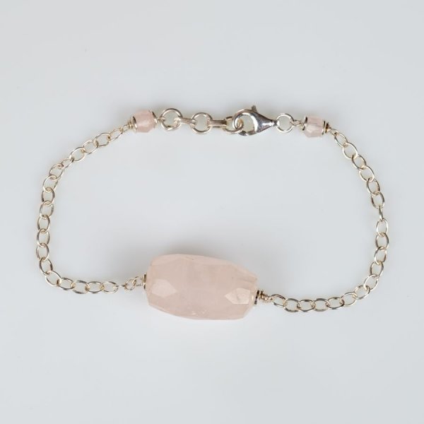 Pulseira "My Precious in Rose Quartz" Prata 925