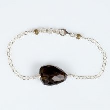 Pulseira 'Meu Precioso em Quartzo Fumado' Prata 925