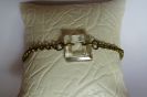 Bracelete corrente de bronze Cristal Quadrado