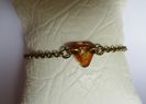 Bracelete de corrente de bronze fino Triângulo 