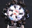 Malte II Ring Kit Preto e Cristal