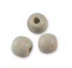 Contas redondas de madeira Ecru 10mm x 10