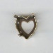 Ajuste do coração 11x10mm ouro antigo