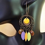 Brincos Longos de Lantejoulas Boémias