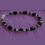 Pulseira Agates Preto & Cristal Swarovski 