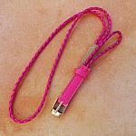 Bracelet montre tressé fuchsia