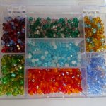 Caixa de contas 1400 Facetas misturam multicoloridas