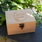 Caixa de óleo essencial de madeira gravada para personalizar
