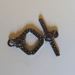 Diamante negro de níquel T-clasp 20