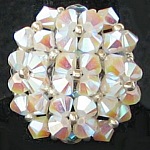 Anel de Ágata Branco Pérola (em kit)