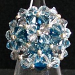 Bague en perle Agate bleue ( en kit )