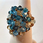 Kit bague Agate Golden blue