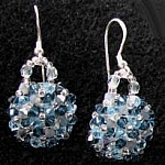 Kit boucles d'oreilles Arz Bleu