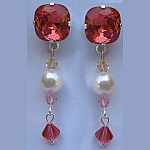 Kit boucles d'oreilles Cabochons Corail