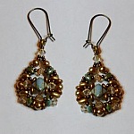 Kit boucles d'oreilles Silkade Vert de bronze