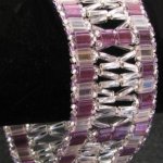 Kit de bracelete Tila & Twist janela Púrpura/prata
